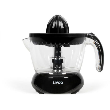 Presse-agrumes électrique - LIVOO - DOD131N - 25 W - 1 grand cône et 1 petit cône - 700 ml - Noir