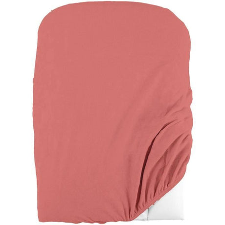 Lot de 2 housses de matelas a  langer en éponge bouclette - Blanc / Terracotta - 50 X 75 cm