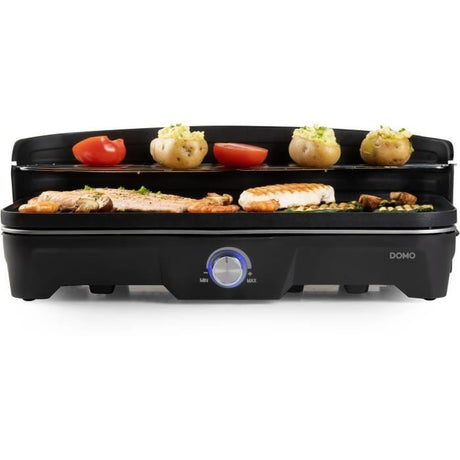 Barbecue électrique DOMO - Grill de table DO9260G - Surface de cuison 50 x 25cm - 2200W