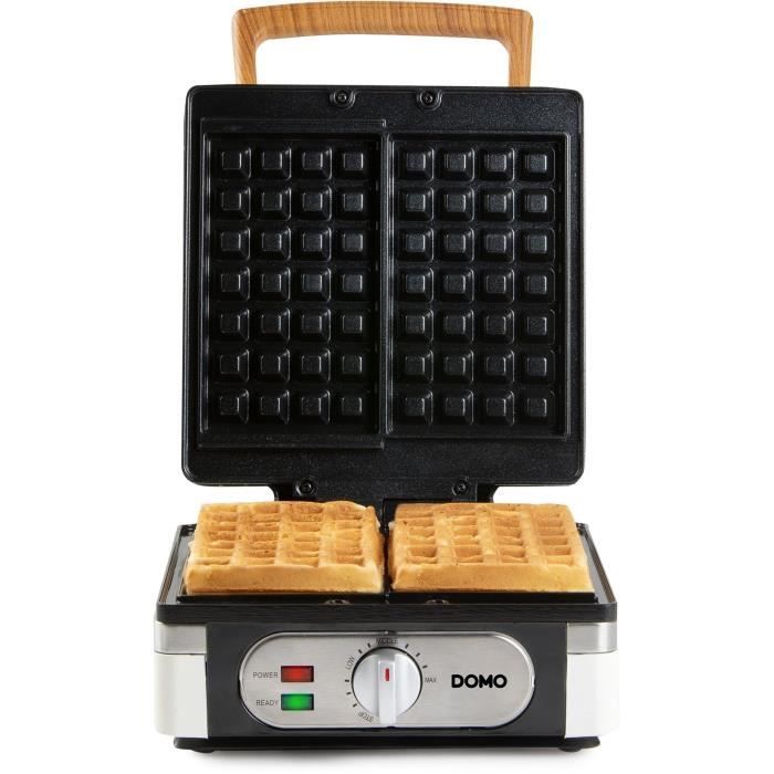 Gaufrier - DOMO - DO9274W - 1400 W - 2 gaufres XL - Blanc