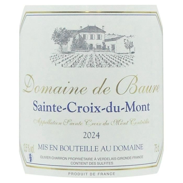 Domaine de Baure 2025 Sainte-Croix-du-Mont - Vin blanc de Bordeaux