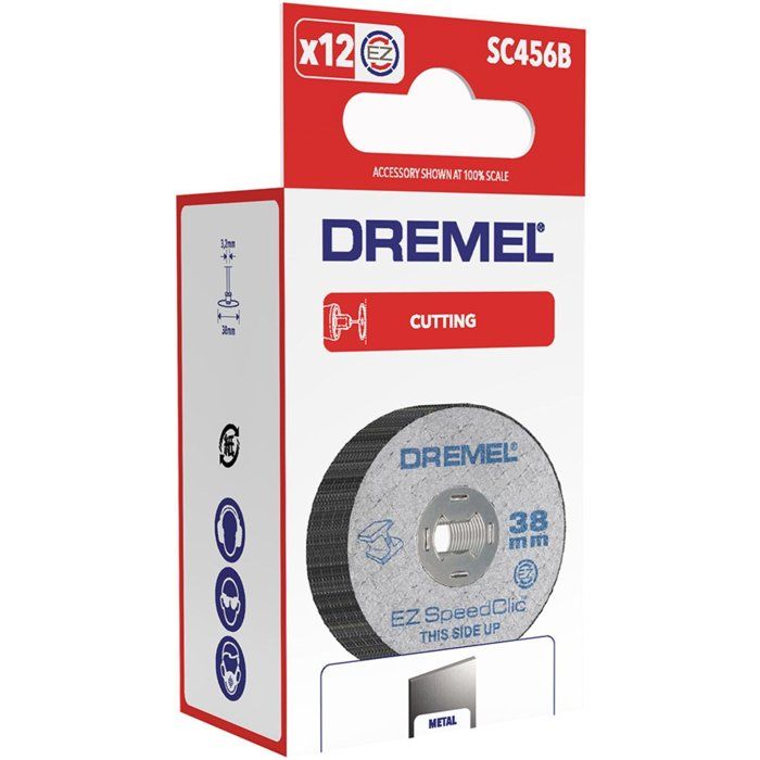 Lot de 12 Disques DREMEL - EZ SpeedClic - Tronçonnage/Découpe Métaux - ř 38mm - épaisseur 1,2mm