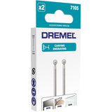 DREMEL - Lot de 2 pointes diamantées 4,4mm 7105 - Pour bois, céramique, verre et pierres semi-précieuses