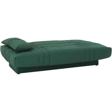 Canapé convertible clic clac 3 places - Tissu Vert foret - L 190 x P 92 cm - DREAM - Style Contemporain