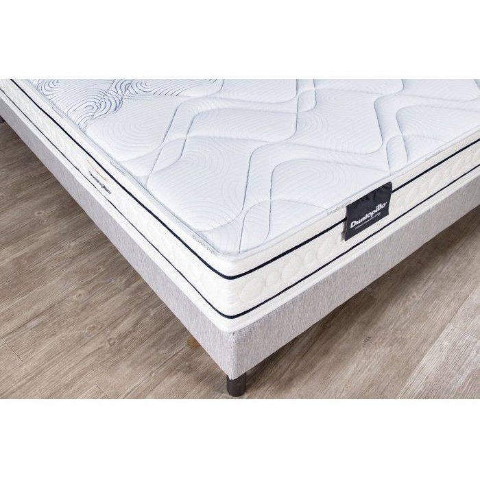 Matelas 90x190 marque DUNLOPILLO - Hauteur 20 cm Ressorts ensachés - Dunloflex - 5 zones - Soutien Equilibré - Fabriqué en France