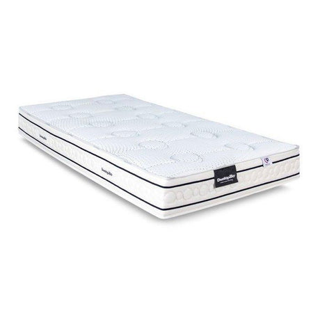 Matelas 90x200 marque DUNLOPILLO - Hauteur 21 cm Latex - Aération naturelle - 7 zones-  Soutien Équilibré - Fabriqué en France