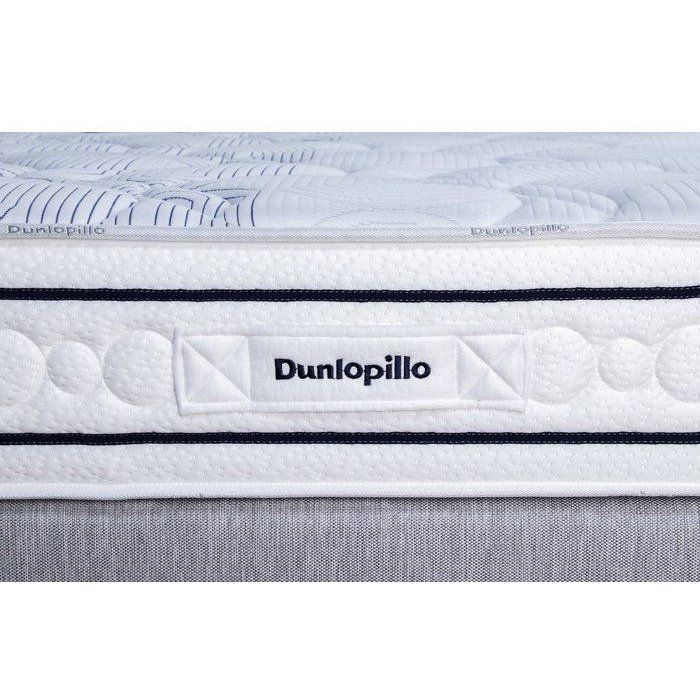 Ensemble matelas sommier  90x200 marque DUNLOPILLO - Hauteur 20 cm - Ressorts ensachés -5 zones - Equilibré - Fabriqué en France