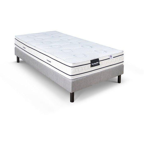 Ensemble matelas sommier  90x190 marque DUNLOPILLO Hauteur 21 cm - Latex - Aération -7 zones- Soutien Équilibré - Fabriqué en France