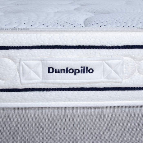 Ensemble matelas sommier  90x190 marque DUNLOPILLO Hauteur 21 cm - Latex - Aération -7 zones- Soutien Équilibré - Fabriqué en France