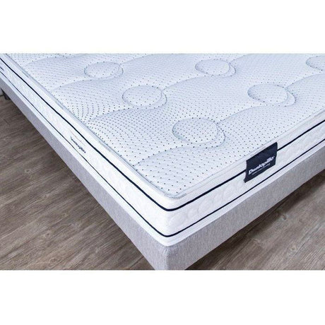 Ensemble matelas sommier  140x190 marque DUNLOPILLO Hauteur 21 cm- Latex -Aération -7 zones- Soutien Équilibré - Fabriqué en France