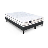 Ensemble matelas sommier 160x200 (2x80) marque DUNLOPILLO -Hauteur 20 cm - Ressorts ensachés -Soutien Equilibré - Fabriqué en France