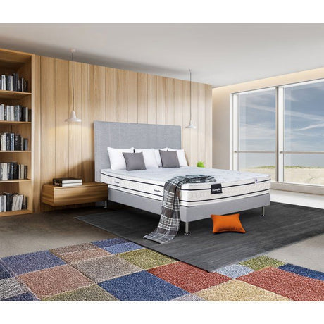 Ensemble matelas sommier  160x200 (2x80)marque DUNLOPILLO Hauteur 21 cm- Latex -7 zones - Soutien Équilibré - Fabriqué en France