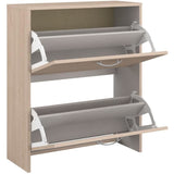 Meuble a chaussures 2 abattants - EASY LIFE - Décor Chene - L66,5 x P25,1 x H78,5cm - PARISOT