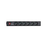 Multiprise/Parafoudre - EATON Protection Strip 6 DIN - PS6D - 6 prises DIN européennes - Noir