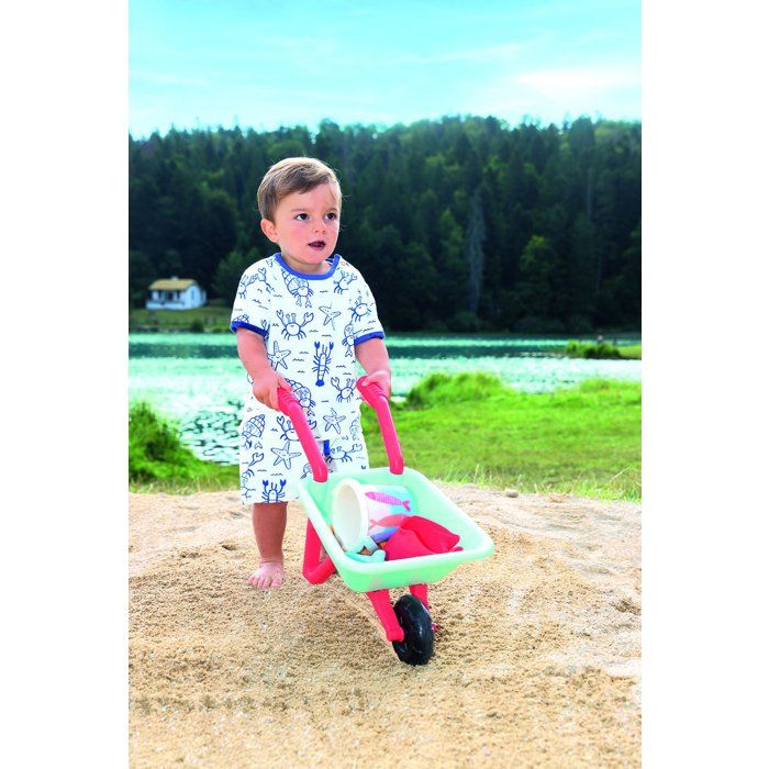 ECOIFFIER Plage 263 - Brouette Garni Plage - 18 mois - Tout le Nécessaire pour jouer dans le sable
