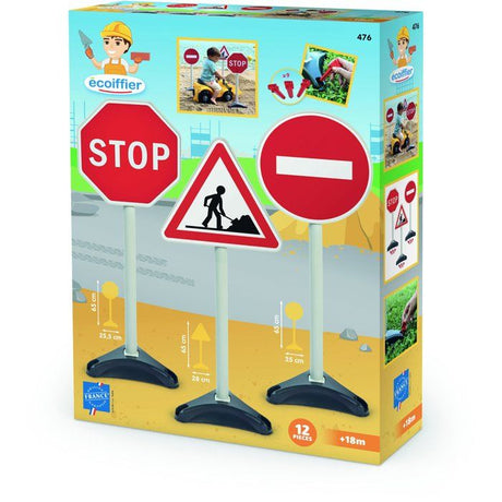 ECOIFFIER Tp 476 - 3 Panneaux Signalisation - 18 mois - Une signalisation grandeur nature