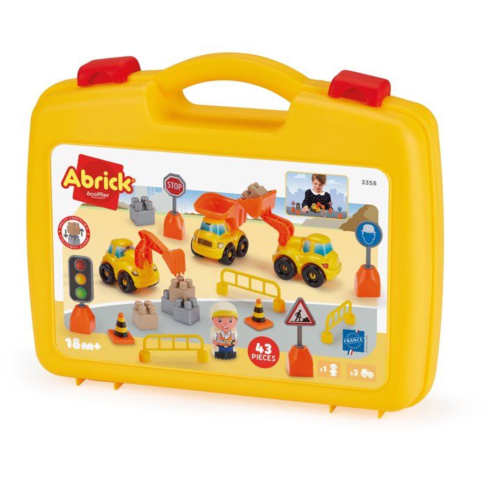 ECOIFFIER Abrick 3358 - Malette Véhicule Tp - 18 mois - Les As de la Construction