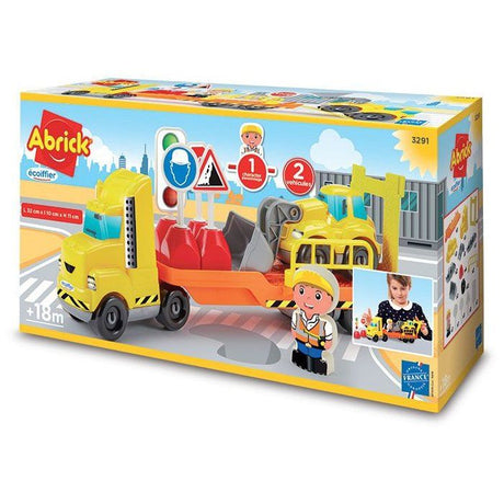 Jouet de chantier - Ecoiffier - Pelleteuse et camion avec accessoires - Jaune - Mixte - 18 mois+