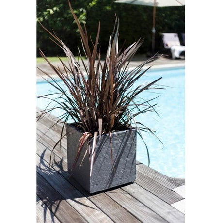 Pot de fleurs Carré 40 cm - EDA - Graphit - 31 L - 39 x 39 x H. 43 cm - Gris Anthracite