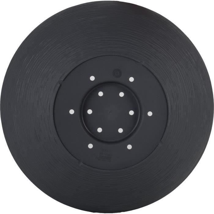 Pot vasque Ř 40 cm - EDA - Graphit Up - 14,9 L - Intérieur/ Extérieur - Décor Graphique - Ř 40 x H. 16,5 cm - Gris Anthracite