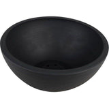 Pot vasque Ř 25 cm - EDA - Graphit Up - 3,3 L - Intérieur/ Extérieur - Décor Graphique - Ř 24,5 x H. 10,5 cm - Gris Anthracite
