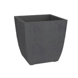 Pot de fleurs - EDA - Carré DIVA BASALT -  42 L - 43,5 x 43,5 x H.44,2 cm - Bac intérieur amovible - Gris anthracite