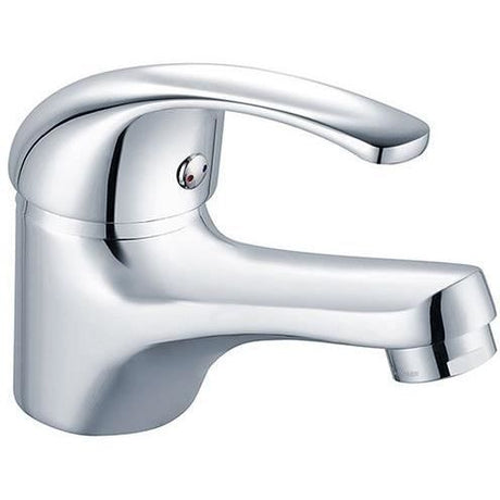 Mitigeur lavabo - EDOUARD ROUSSEAU - Cardiff - Cartouche céramique Ř 40 mm - Aérateur réducteur de débit - Bec fixe - Chromé