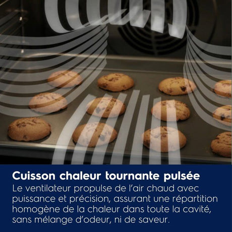 Four encastrable - Pyrolyse - Chaleur tournante pulsée - ELECTROLUX EOF6P46Z - Porte froide - 45 recettes pré-programmées