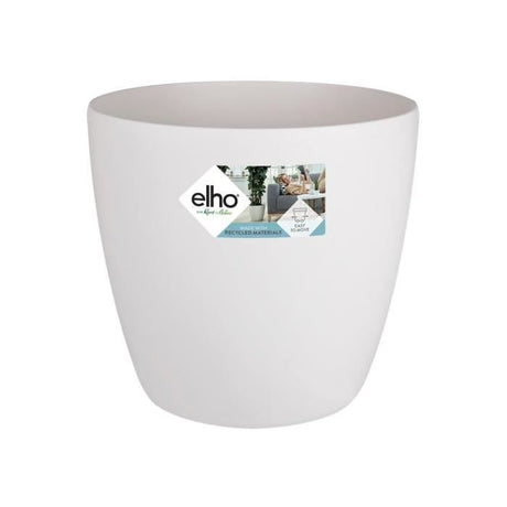 ELHO Pot de fleurs rond Brussels avec roues - Ř 47 x H 44 cm - Intérieur - 100% recyclé - Blanc