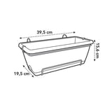 ELHO Balconniere BARCELONA - 39,5 x 19,5 x 15,6 cm - Anthracite