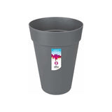 ELHO Pot de fleurs Loft Urban rond Haut - Ř 42 x H 56 cm - Extérieur - 100% recyclé - Noir