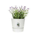 ELHO Pot de fleurs rond Greenville 40 - Extérieur - Ř 39 x H 36,8 cm - Blanc