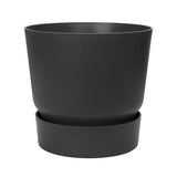 ELHO Pot de fleurs rond Greenville - Ř 47 x H 44 cm - Extérieur - 100% recyclé - Noir