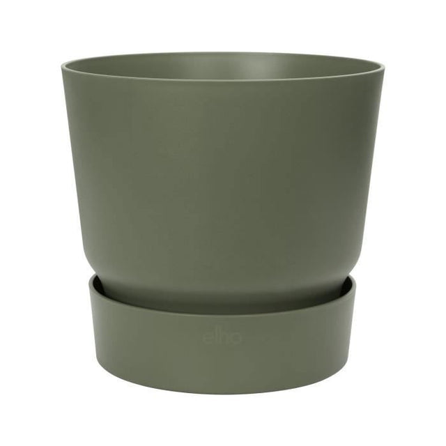 ELHO Pot de fleurs rond Greenville 30 - Extérieur - Ř 29,5 x H 27,8 cm - Vert feuille