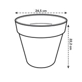 ELHO Pot de fleurs rond Loft Urban 25 - Extérieur - Ř 24,5 x H 22,2 cm - Jaune ocre