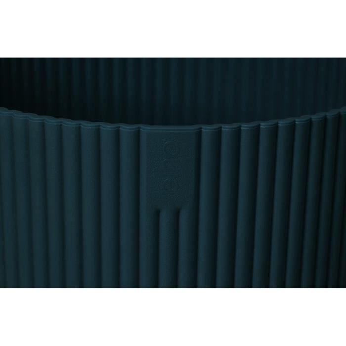 ELHO Pot de fleurs Rond VIBES - Ř22 x H20,16 cm - Plastique - Bleu Foncé