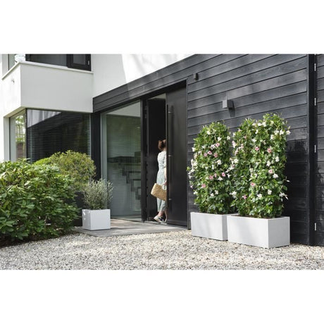 ELHO Pot de fleurs Vivo Next Square 40 - Ř 39 x H 38 cm - Intérieur,Extérieur - 100% recyclé -  Blanc