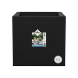 ELHO Bac a fleurs Vivo Next Square 40 - Ř 39 x H 38 cm - Intérieur,Extérieur - 100% recyclé - Noir