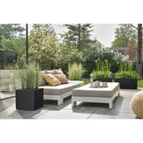 ELHO Bac a fleurs Vivo Next Square 40 - Ř 39 x H 38 cm - Intérieur,Extérieur - 100% recyclé - Noir