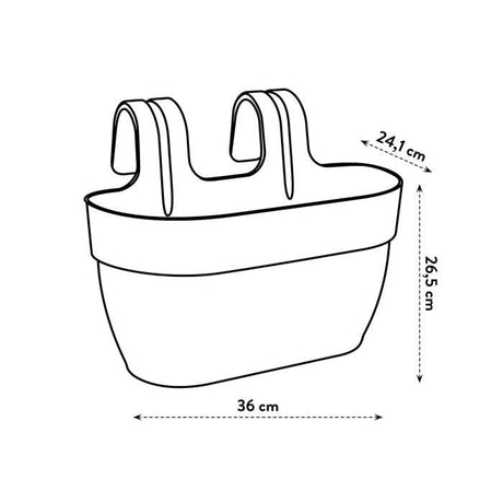 ELHO Balconniere Vibia Campana Easy Hanger Medium - L 24.1 x W 36 x H 26.5 cm - Jaune miel - Avec réserve d'eau