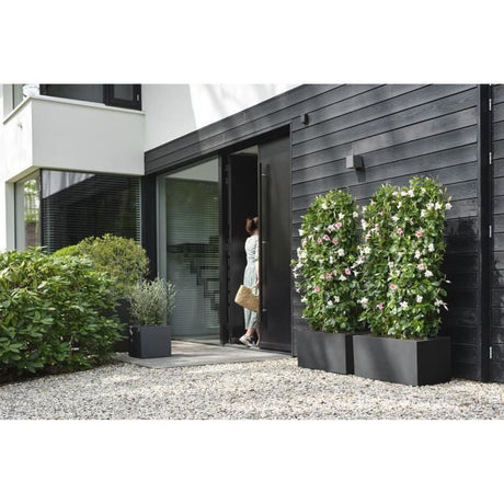 ELHO Bac a fleurs Vivo Next Square 30  - Ř 30 x H 29 cm - Intérieur,Extérieur - 100% recyclé - Noir