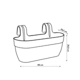 ELHO Balconniere Vibia Campana Easy Hanger L - 24,1 x 46 x H26,5 cm - Vert pistache - Plastique régénéré - Avec réserve d'eau