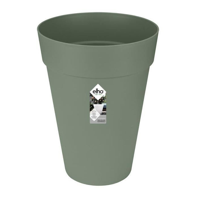 ELHO Pot de fleurs Loft Urban rond Haut - Ř 34 x H 45 cm - Extérieur - 100% recyclé - Vert
