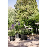 ELHO Pot de fleurs Amiga Rond 25 - Noir - Ř 24.5 x H 18 cm - Extérieur - 100% recyclé