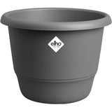 ELHO Pot de fleurs Amiga Rond 25 - Noir - Ř 24.5 x H 18 cm - Extérieur - 100% recyclé
