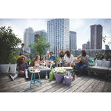 ELHO Pot de fleurs Loft Urban Rond avec roues - Violet - Ř 38.5 x H 35 cm - Extérieur - 100% recyclé
