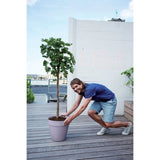 ELHO Pot de fleurs Loft Urban Rond avec roues - Violet - Ř 38.5 x H 35 cm - Extérieur - 100% recyclé