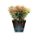 ELHO Pot de fleurs Loft Urban Rond avec roues - Rouge - Ř 38.5 x H 35 cm - Extérieur - 100% recyclé