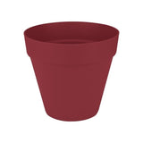 ELHO Pot de fleurs Loft Urban Rond avec roues - Rouge - Ř 38.5 x H 35 cm - Extérieur - 100% recyclé