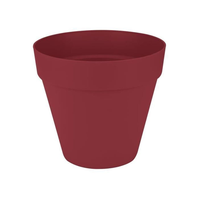 ELHO Pot de fleurs Loft Urban Rond avec roues - Rouge - Ř 48.5 x H 45 cm - Extérieur - 100% recyclé